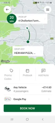 EcoCabs Taxis Hexham android App screenshot 0